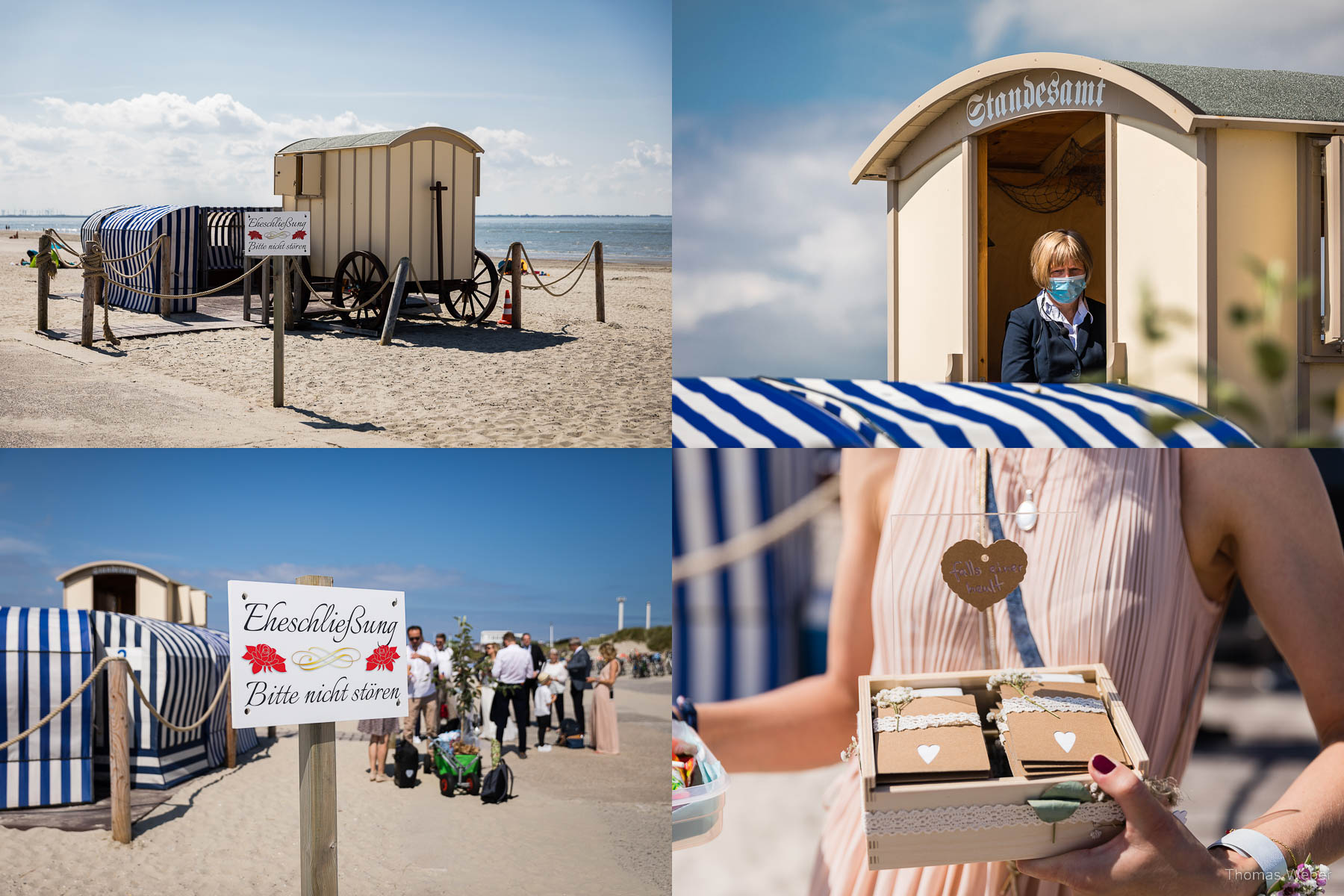 Standesamtliche Hochzeit im Badekarren auf Norderney