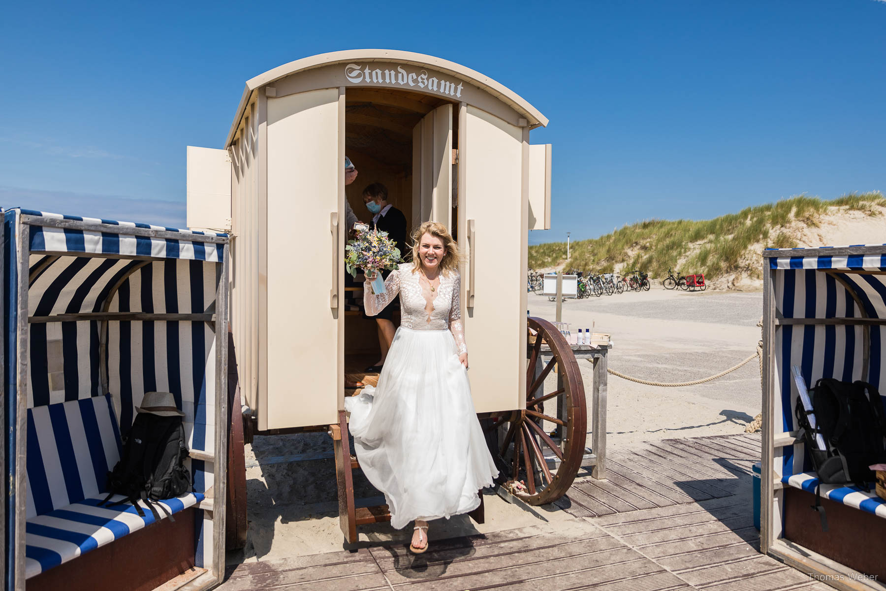 Standesamtliche Hochzeit im Badekarren auf Norderney