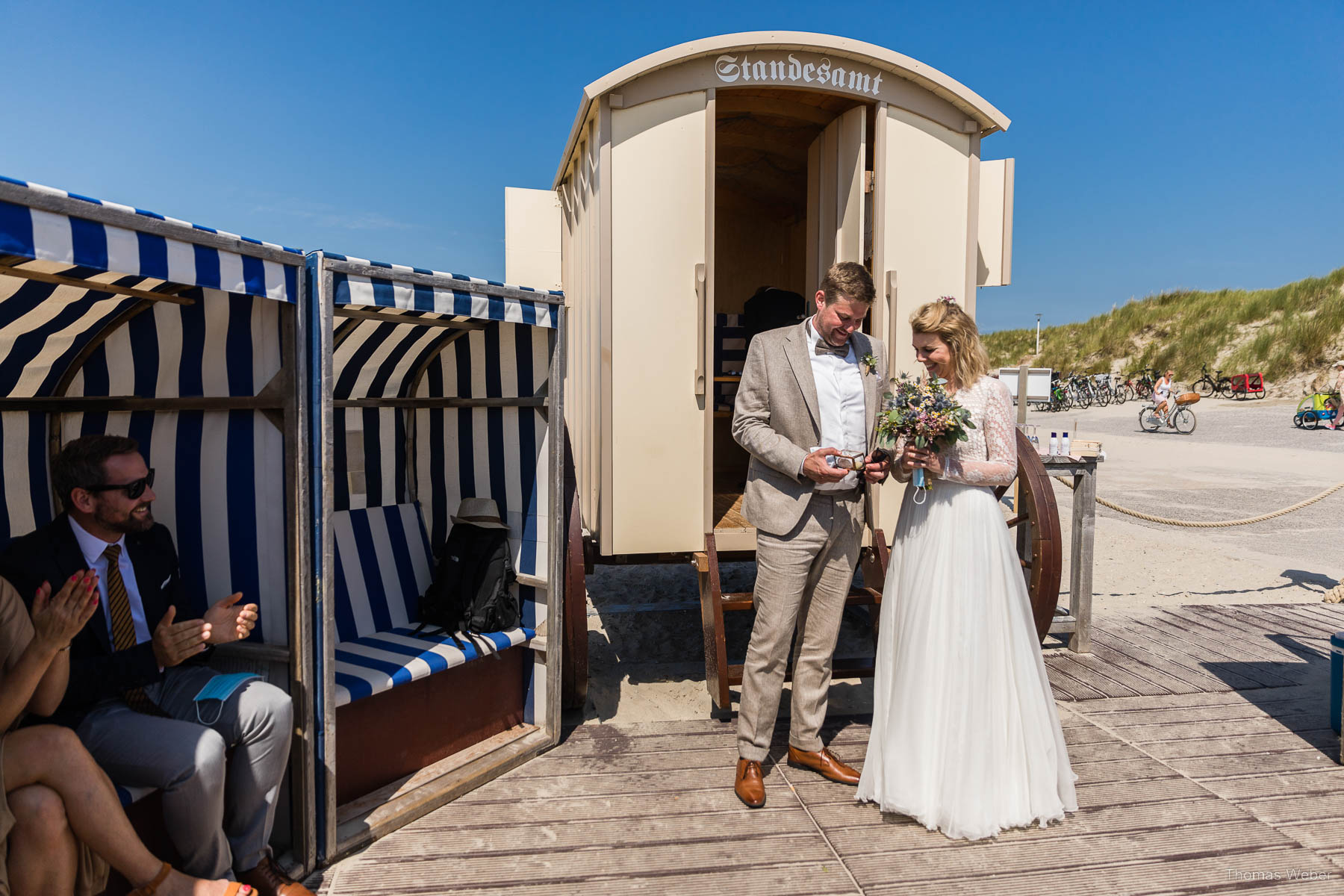 Standesamtliche Hochzeit im Badekarren auf Norderney