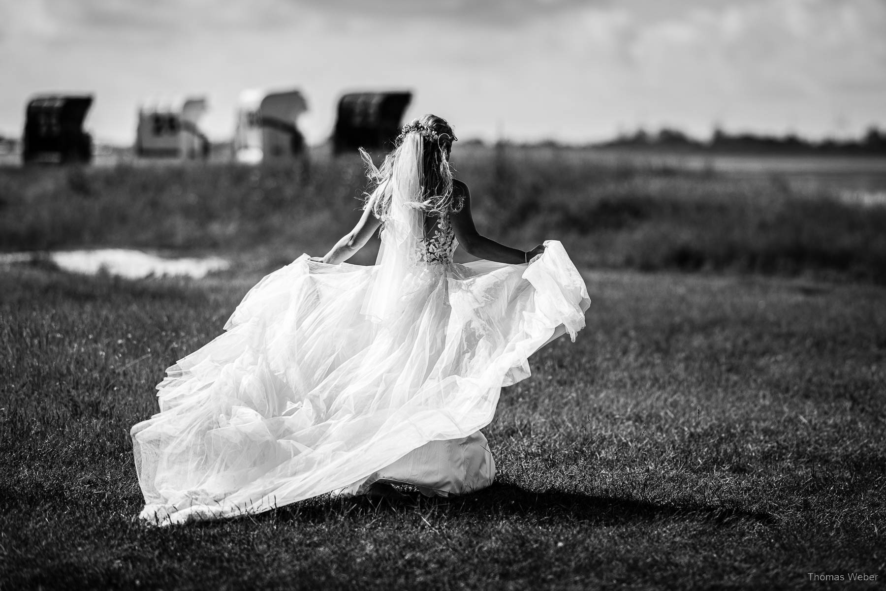 Hochzeitsfotos am Strand der Nordsee, Hochzeitsfotograf Thomas Weber