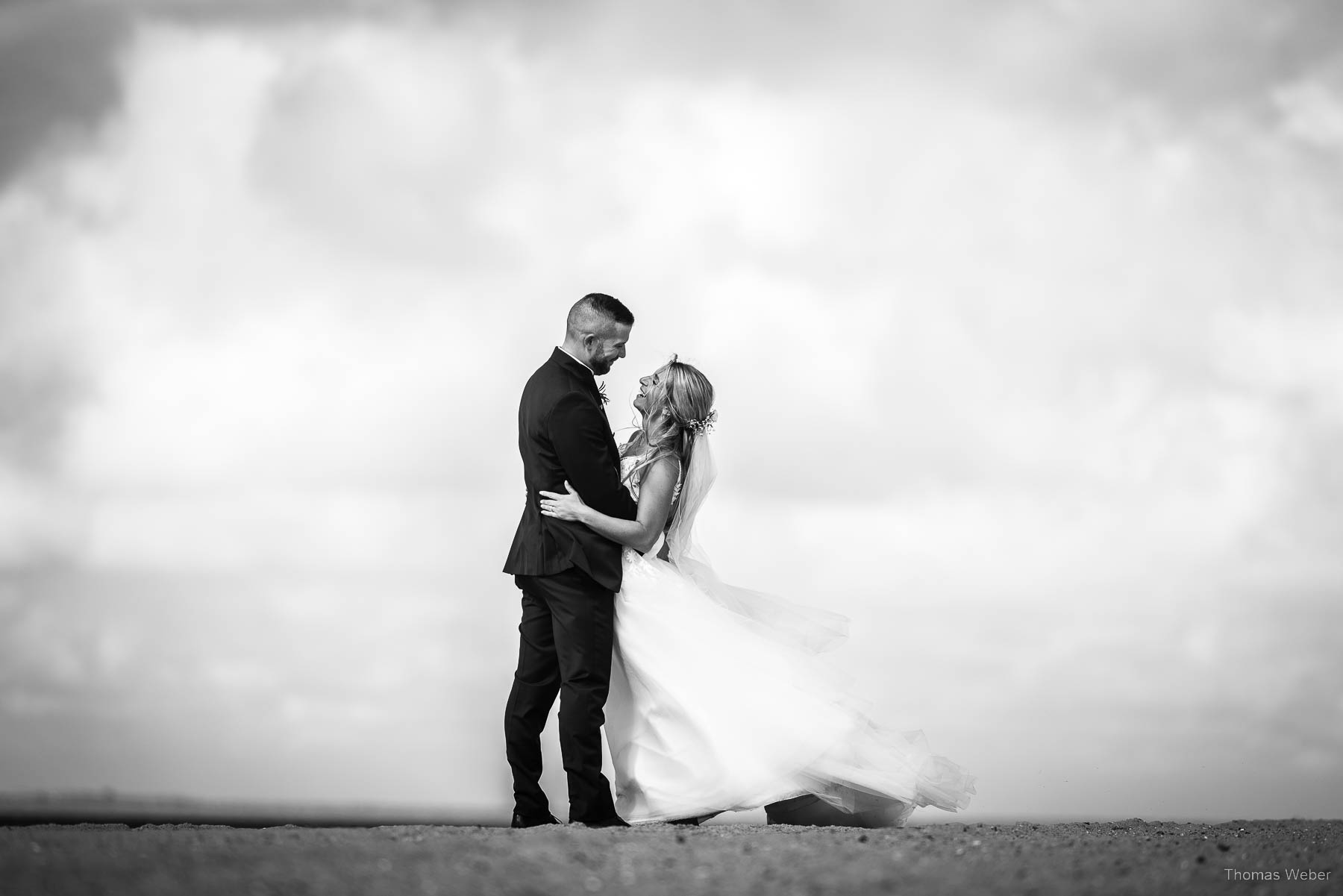 Hochzeitsfotos am Strand der Nordsee, Hochzeitsfotograf Thomas Weber